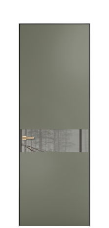 Дверь межкомнатная Ветро 11 Цвет Зеленый Покрытие Эмаль  Наличник Скрытый короб хром Цена 47548