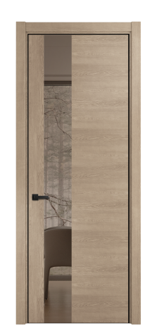 Дверь межкомнатная Ветро 14 Цвет Дуб Песочный Покрытие Шпон натуральный  Наличник L 75 Цена 52150