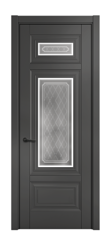 Дверь межкомнатная Элеганс 4 Цвет Антрацит Покрытие ЭМАЛИ Эмаль Наличник L 75 Цена 54388